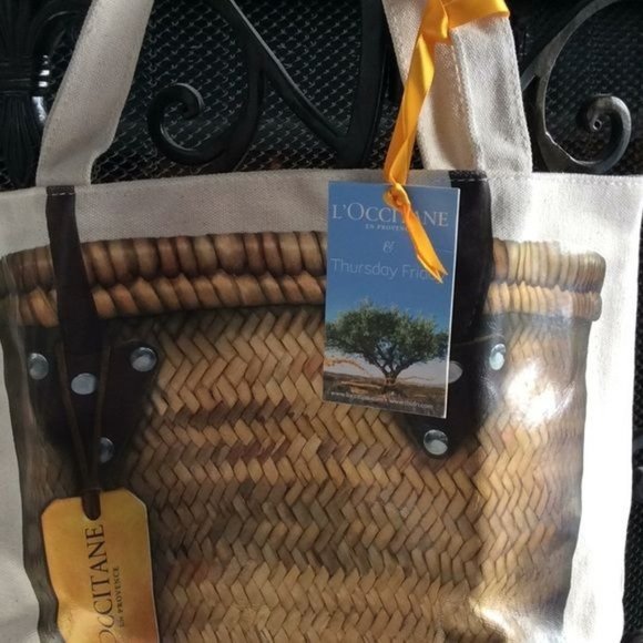 L’Occitane Second Nature Basket Tote Bag NWT - Picture 2 of 4